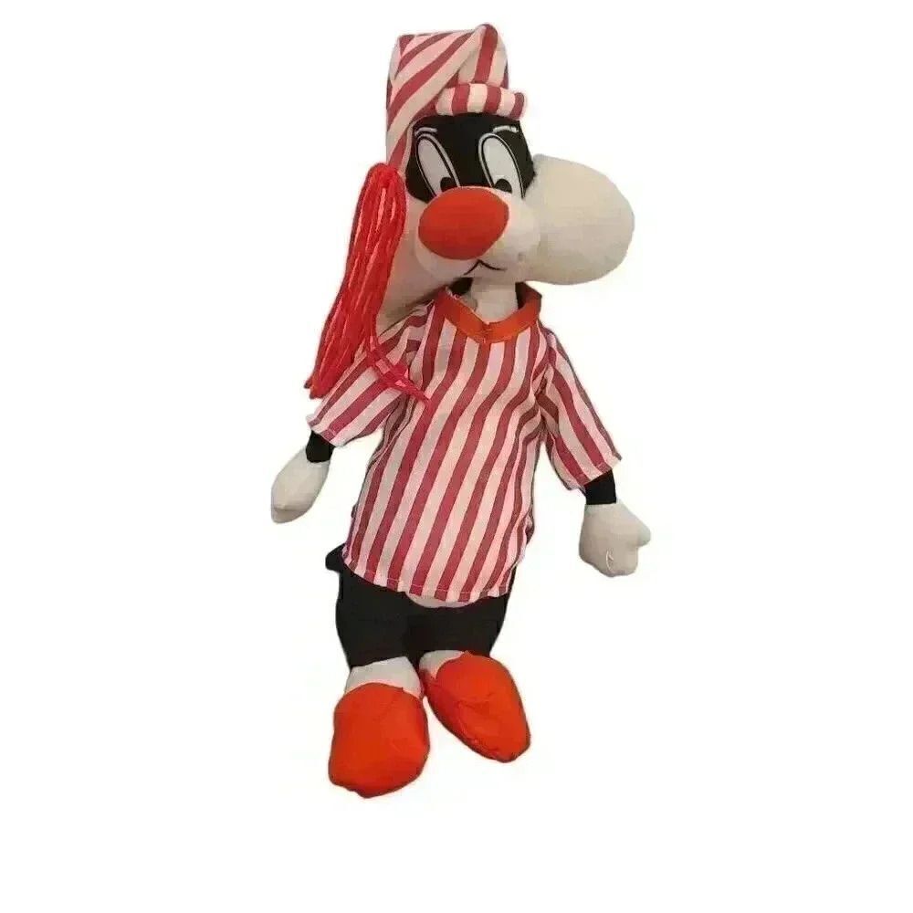 Warner Brothers Looney Tunes Sylvester in Pajamas Toy EUC 15" 1997